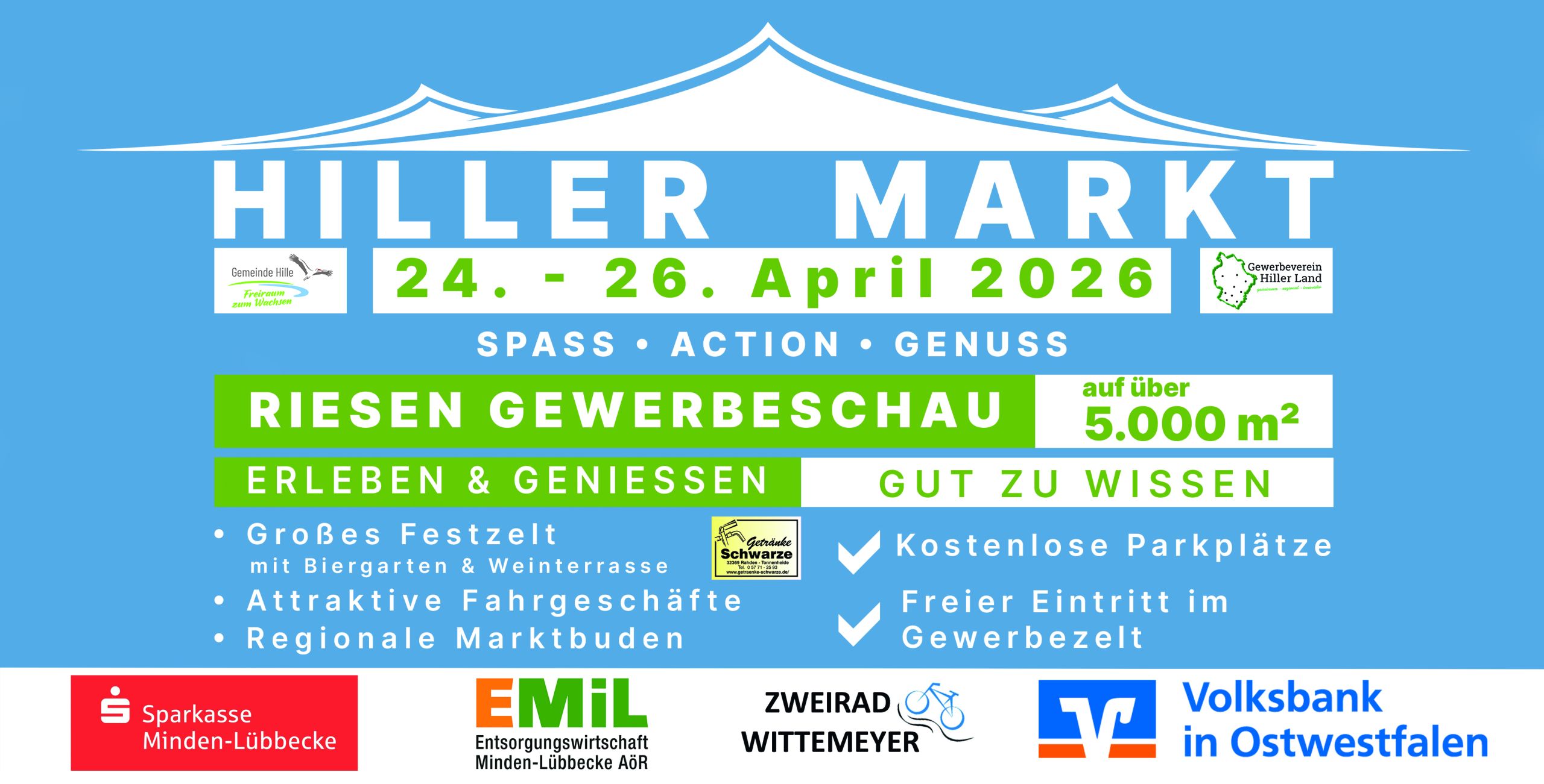 Hiller Markt 2026 – Riesengewerbeschau vom 24. bis 26. April 2026