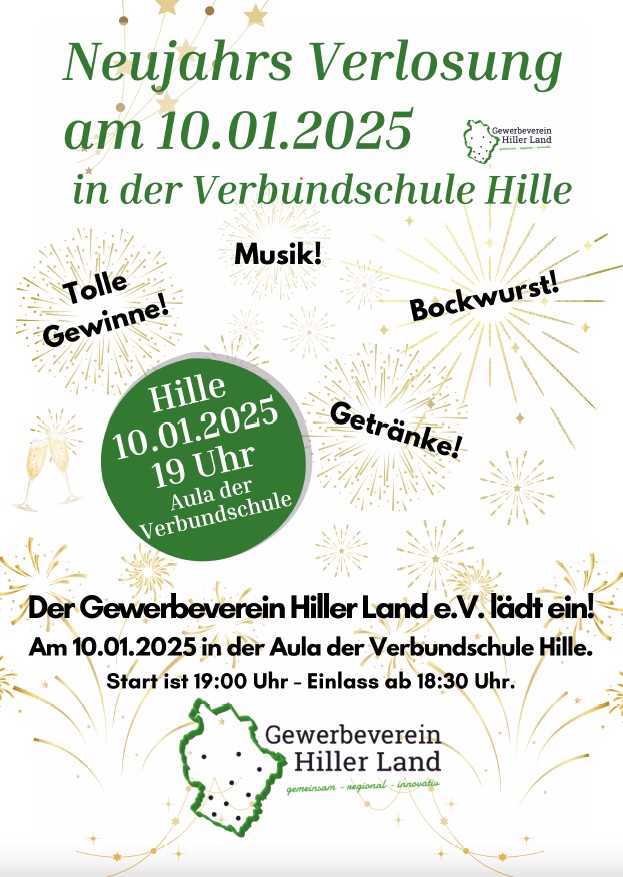 10.01.2025 Neujahrsverlosung in Hille